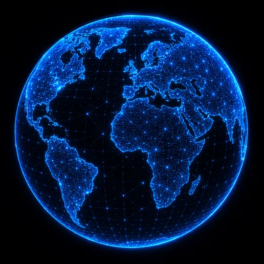 Connected world showing digital marketing services for businesses across industries